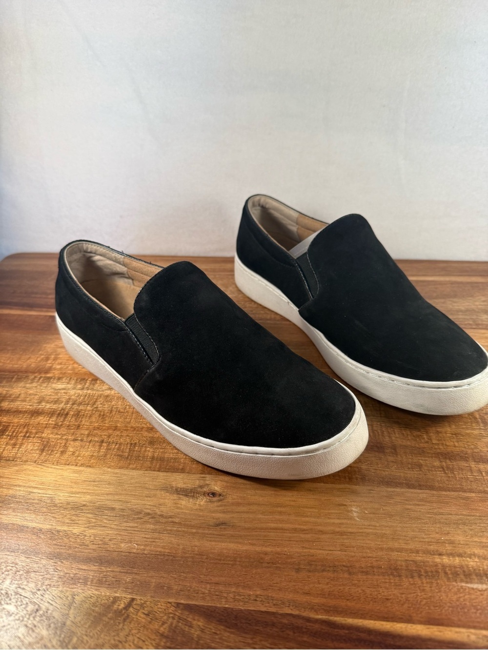 Vionic Midi Womens Black Soft Suede Slip-on Orthopedic Loafers Size 8.5